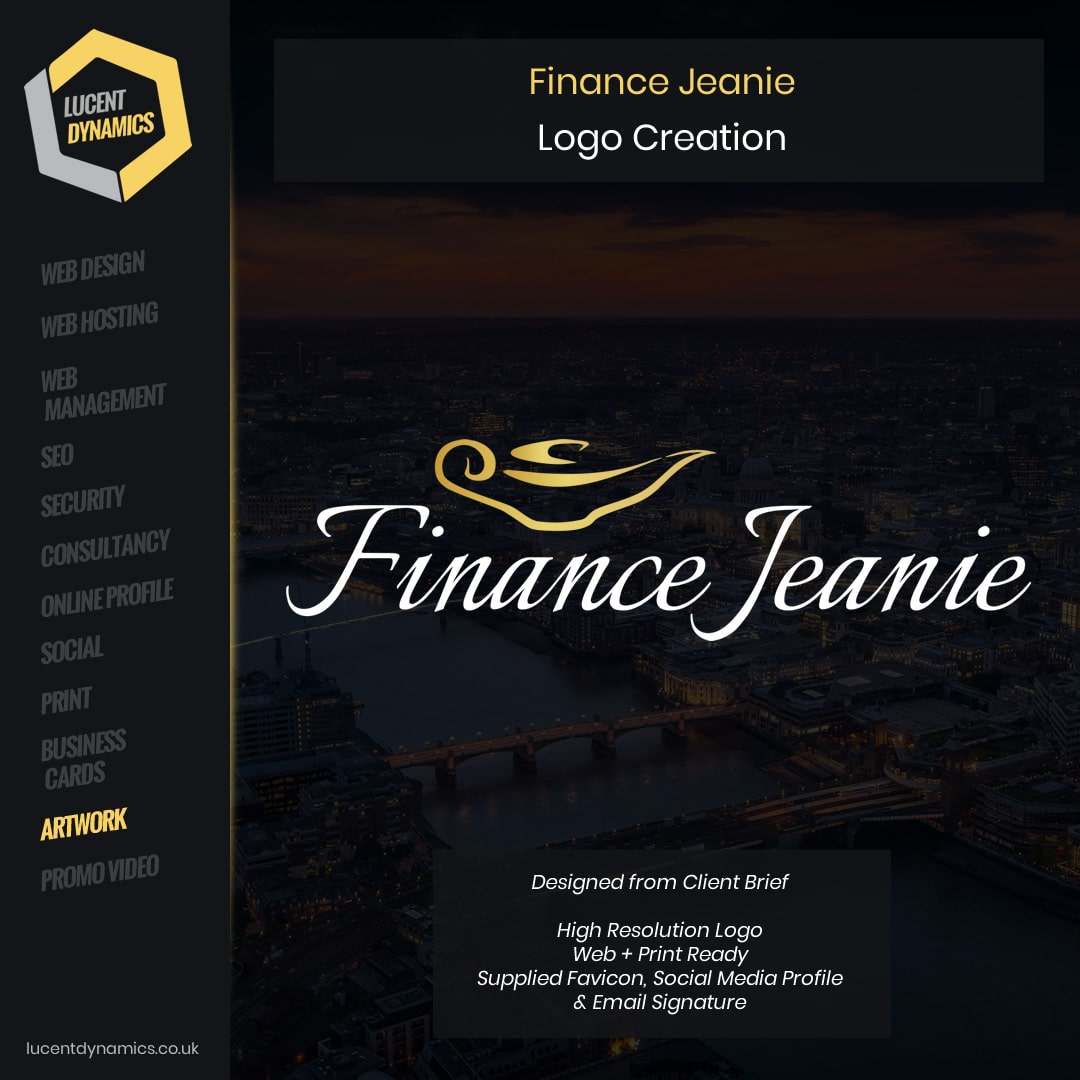 Logo Design for Finance Jeanie by Lucent Dynamics Bournemouth