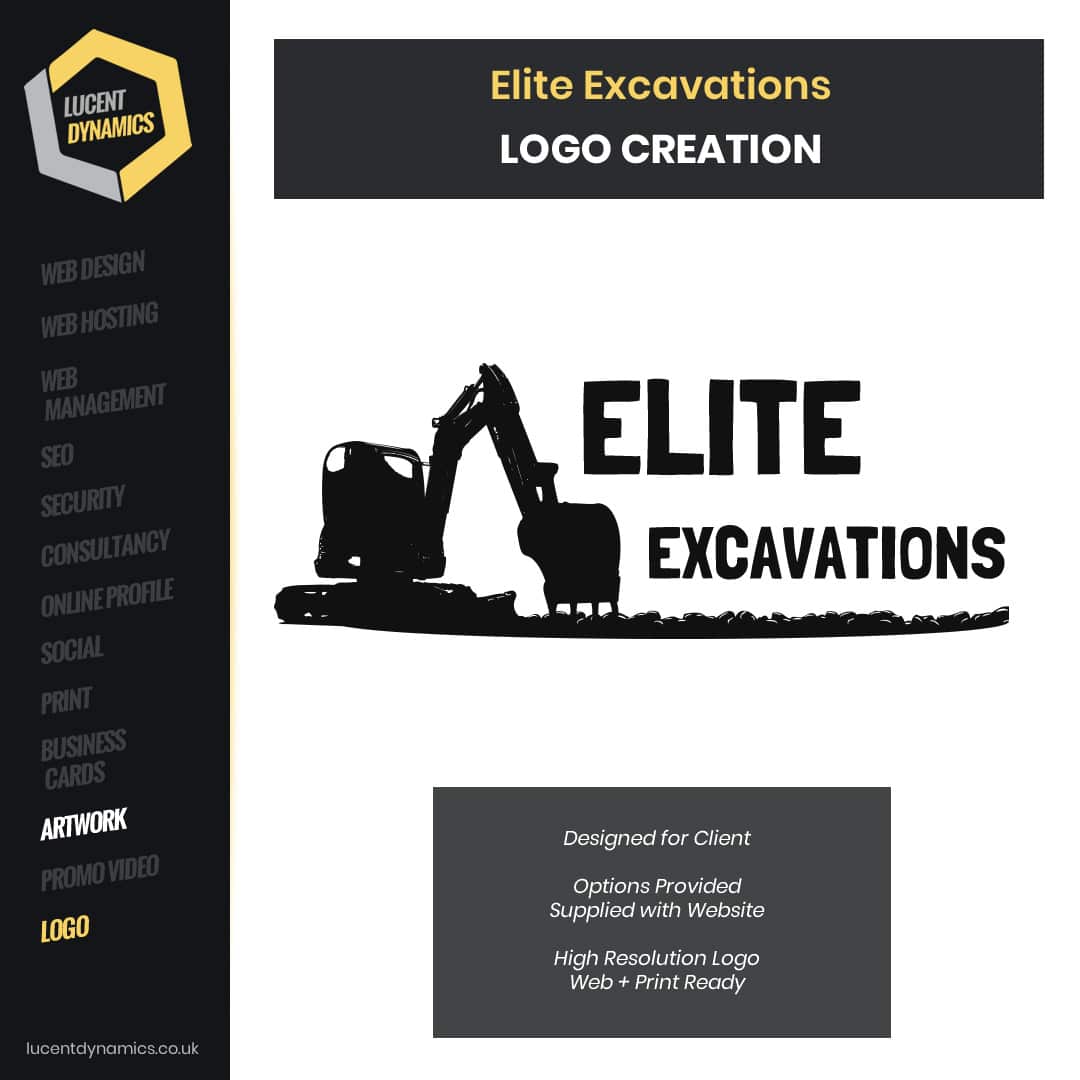 Logo Design for Elite Excavations by Lucent Dynamics Bournemouth